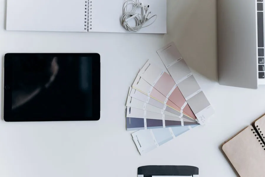 Estudo de marca com paleta de cores
